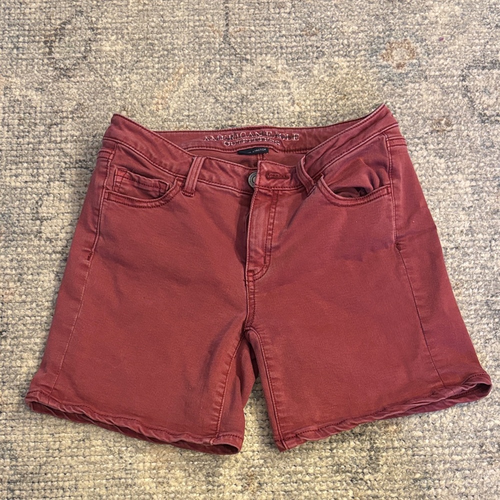 American Eagle Outfitters Women's Brick Red Jean Shorts